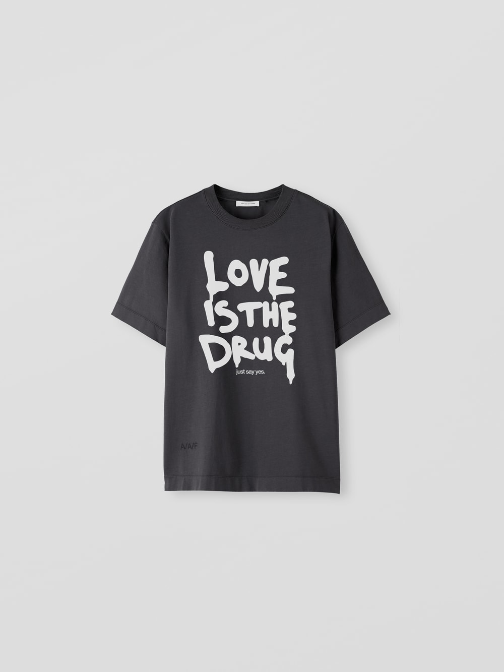 ●ANOTHERYOUTH● 002-23 athletic jersey Tシャツ - charcoal セール】Geometric Skyline Drawcord T-Shirt / ジオメトリック